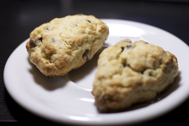 Orange-Zested Chocolate Chip Vegan Scones