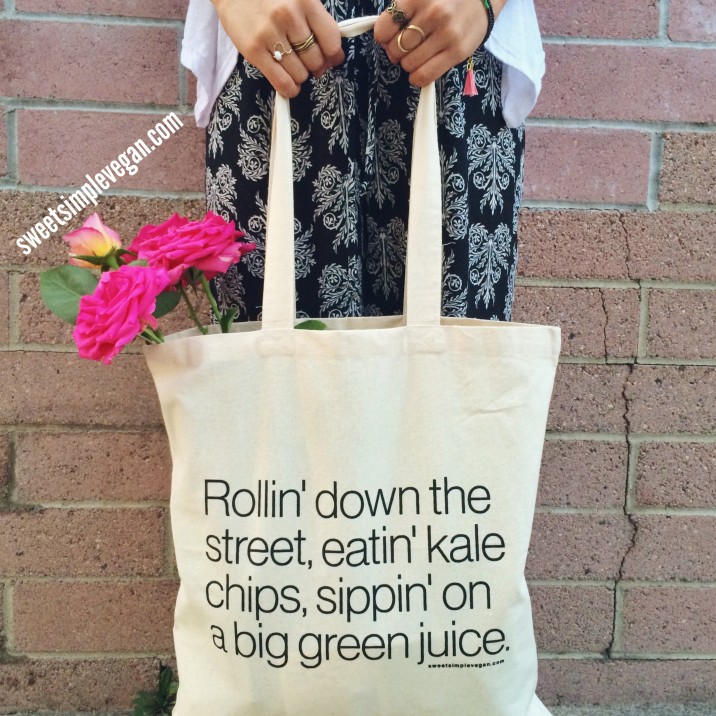 Green Juice Tote Sweetsimplevegan.com