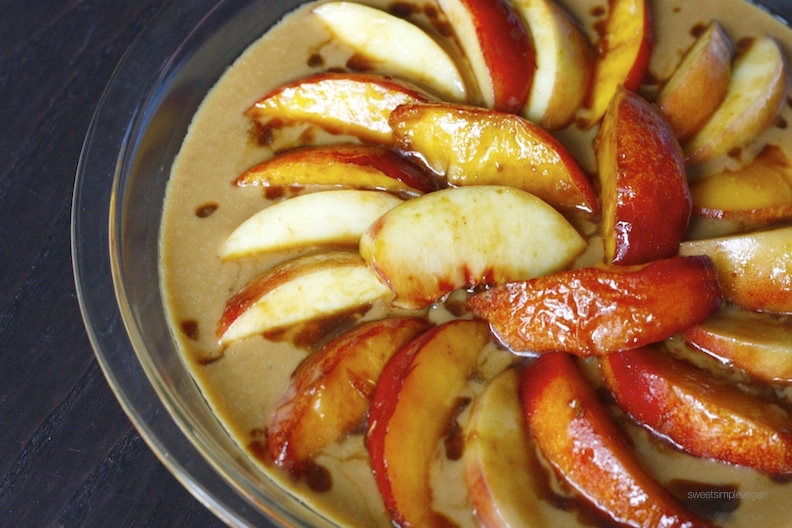 Vegan Gluten-Free Nectarine & Peach Cobbler + The Best Raw Vanilla Ice Cream