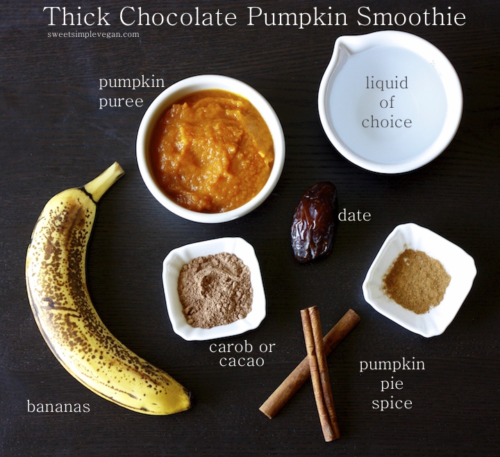 thick chocolate pumpkin smoothie