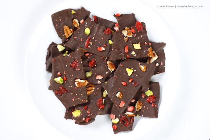 Easy Vegan Holiday Chocolate Bark