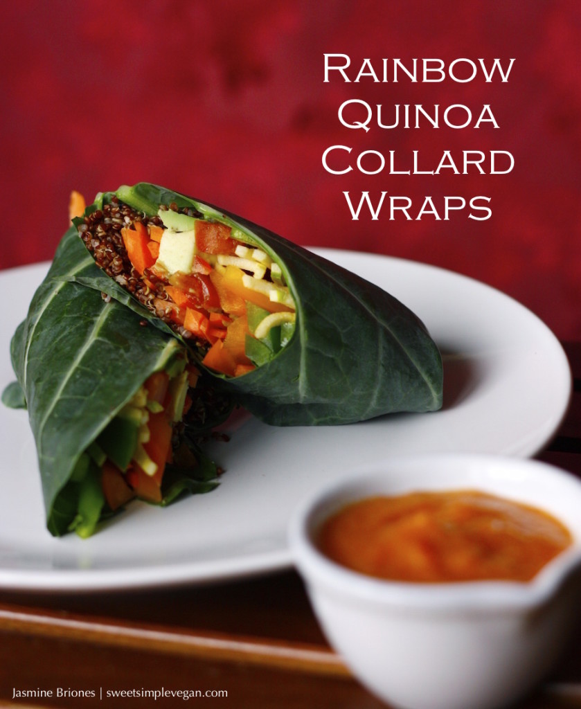 Rainbow Quinoa Collard Wraps