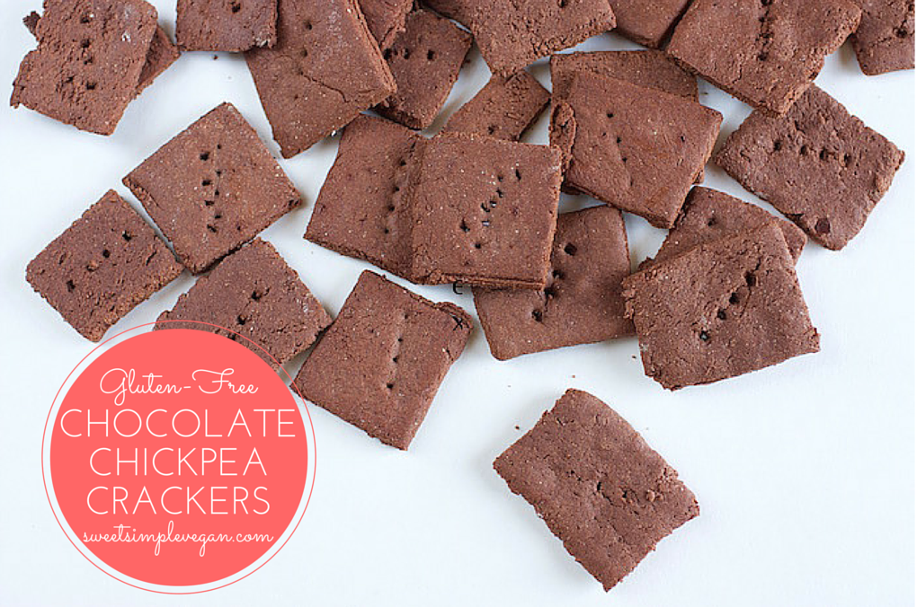 GF Chocolate Chickpea Crackers